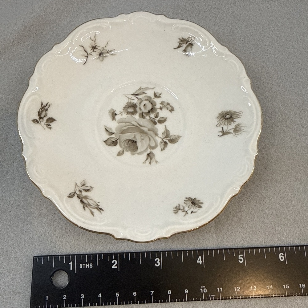 Vintage Mitterteich Bavaria Charming Barbara Salad Plate 7", Gold Trim